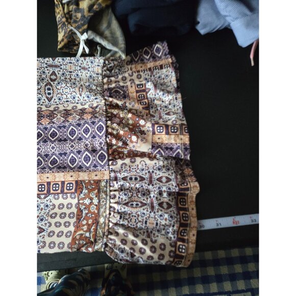 Style & Co Womens Cold Shoulder Long Sleeve Top Plus Size 0X Ruffle Boho Stretch - Picture 8 of 10